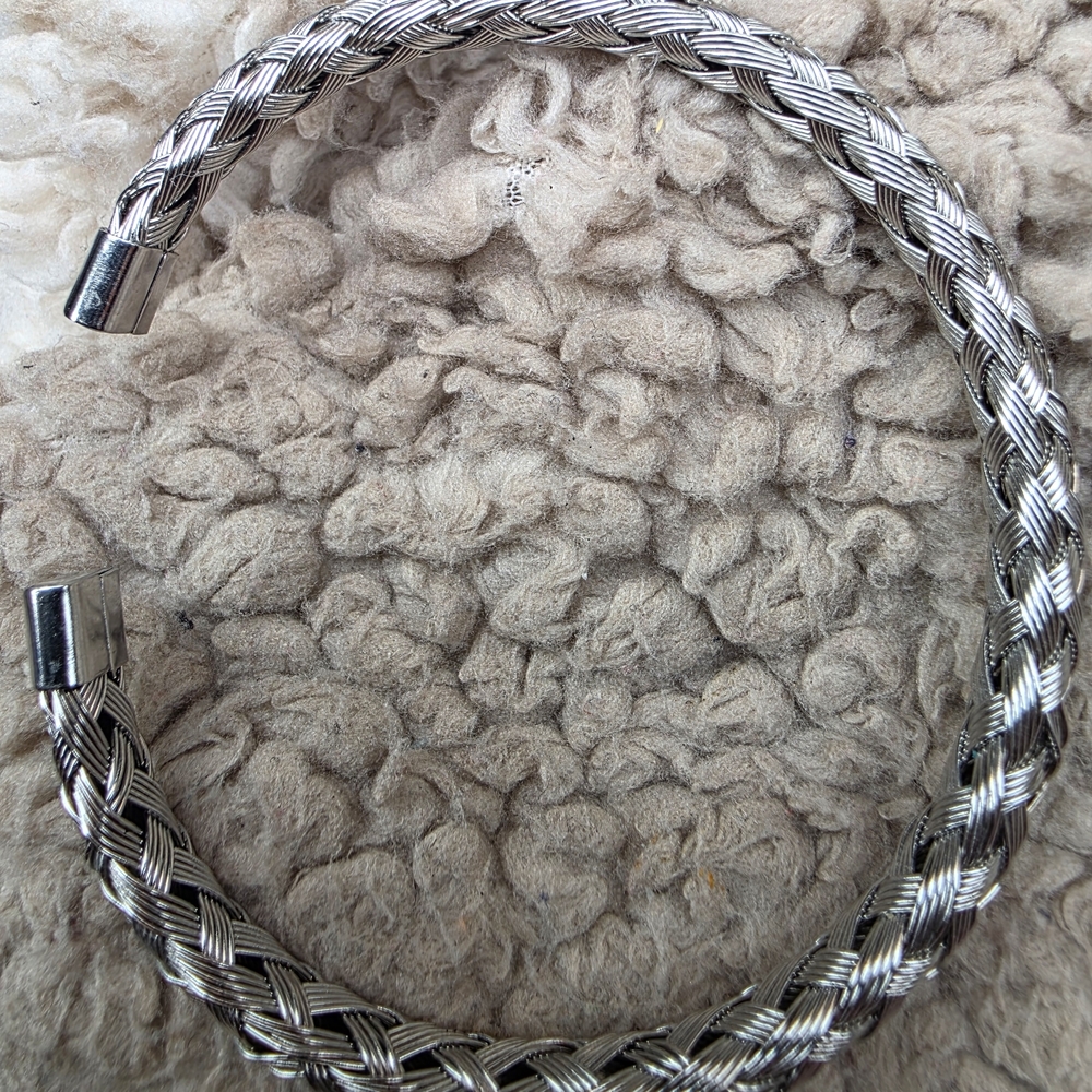 Amazon Silver Braided Bracelet